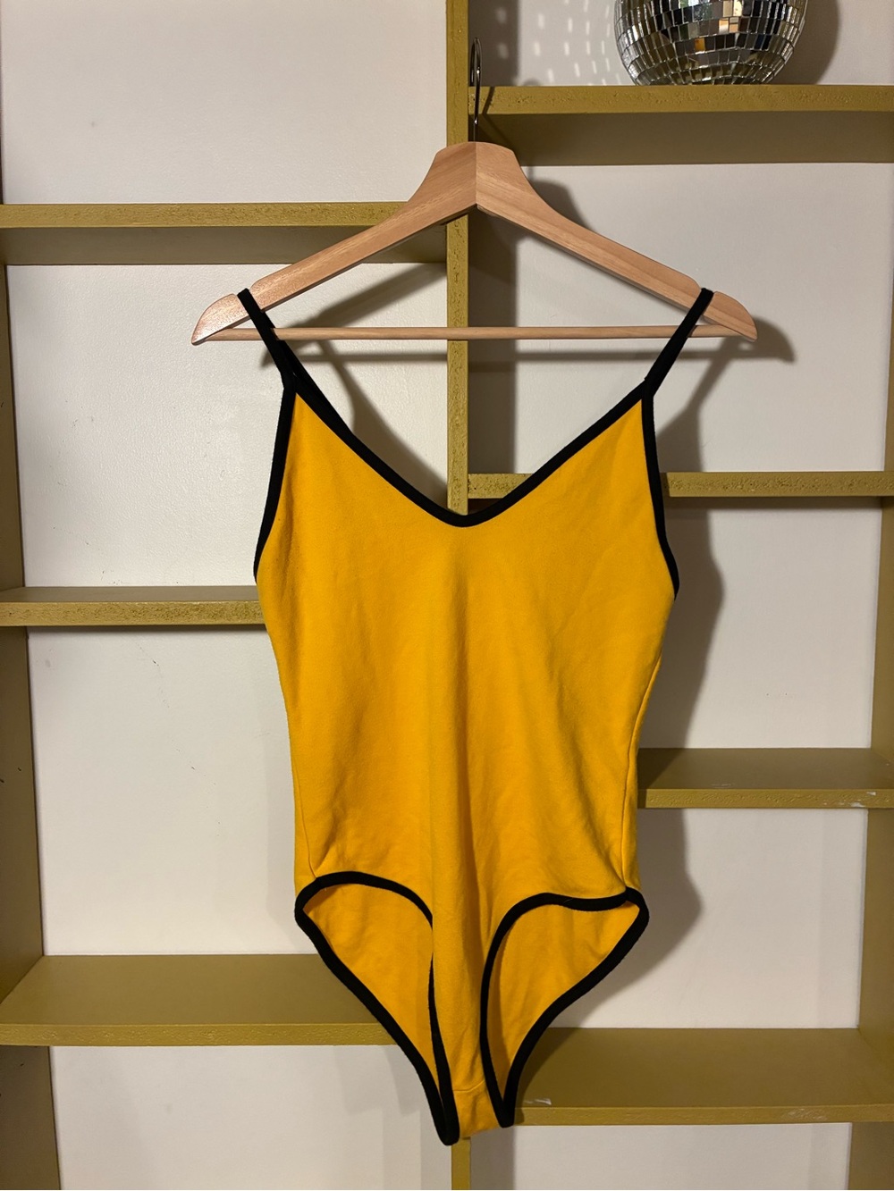 Zara Yellow Bodysuit with Black Trim